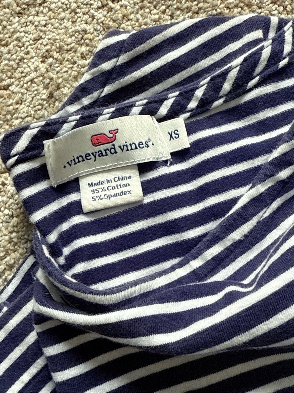 🐳 Vineyard Vines Striped Pullover Cotton Dress | Size XS - Picture 2 of 5